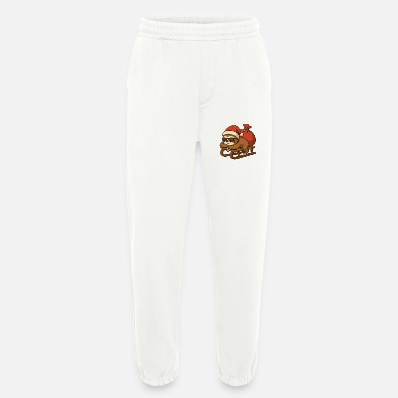 Cooles Weihnachtsfaultier auf Schlitten - Heavyweight Jogginghose - made by SPREAD  - OFF WHITE