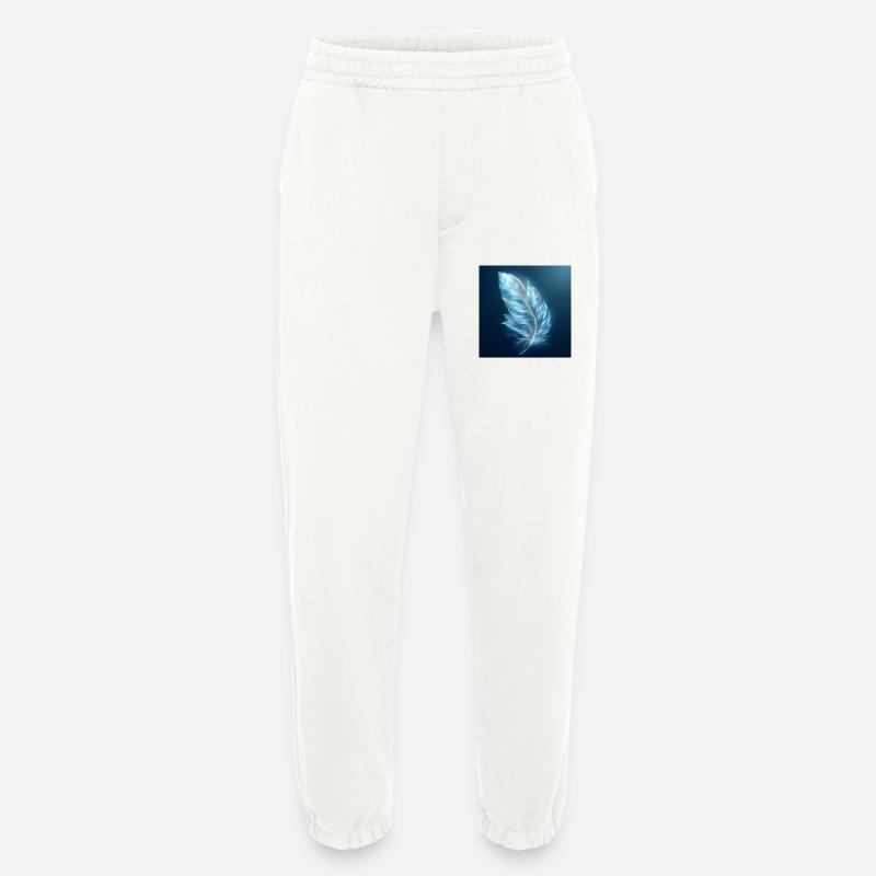 Ätherische Feder leuchtend – Symbol des Lichts - Heavyweight Jogginghose - made by SPREAD  - OFF WHITE