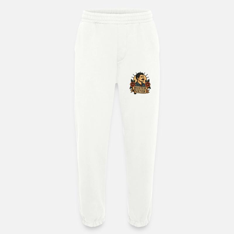 Bester Vater Retro Tattoo - Heavyweight Jogginghose - made by SPREAD  - OFF WHITE