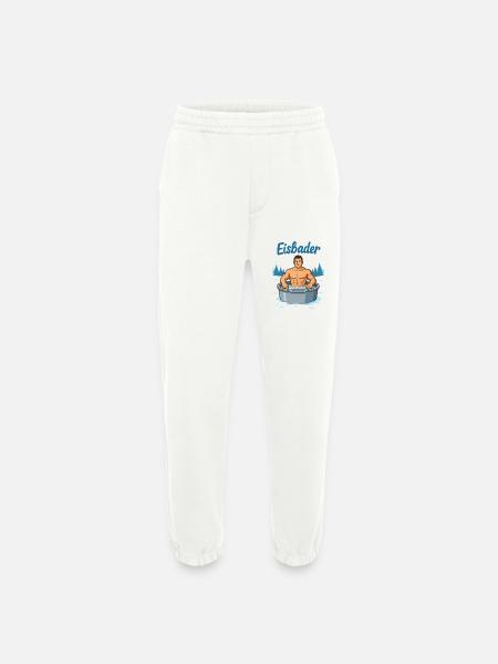 Eisbader Muskelmann im Eisbad - Heavyweight Jogging Pants - made by SPREAD  - OFF WHITE