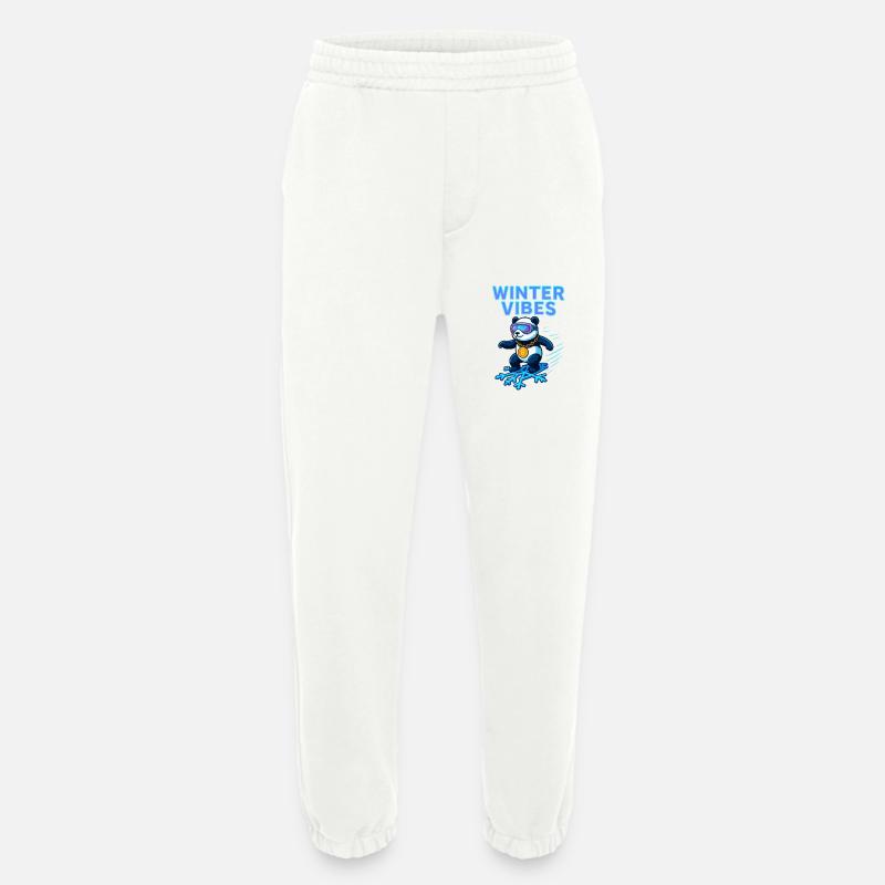 Winter Vibes Panda Neon - Heavyweight Jogginghose - made by SPREAD  - OFF WHITE