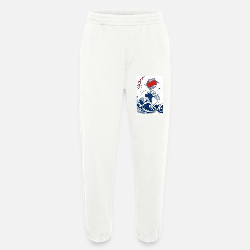 Koi und Welle in der Sonne - Heavyweight Jogginghose - made by SPREAD  - OFF WHITE