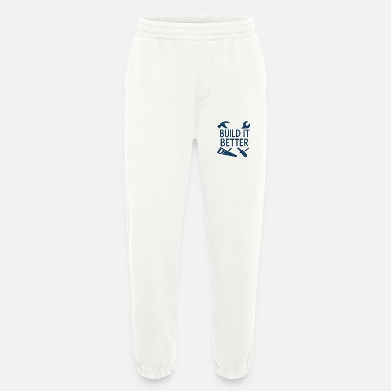 Build It Better Handwerker Motiv - Heavyweight Jogginghose - made by SPREAD  - OFF WHITE