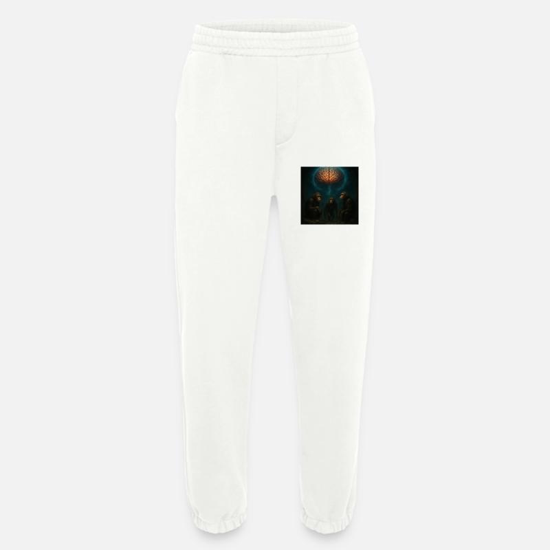 Brainlight: Three monkeys in a dream - Heavyweight Jogging Pants - made by SPREAD  - OFF WHITE