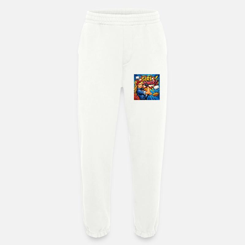 Mädchenkraft Comicheldin - Heavyweight Jogginghose - made by SPREAD  - OFF WHITE