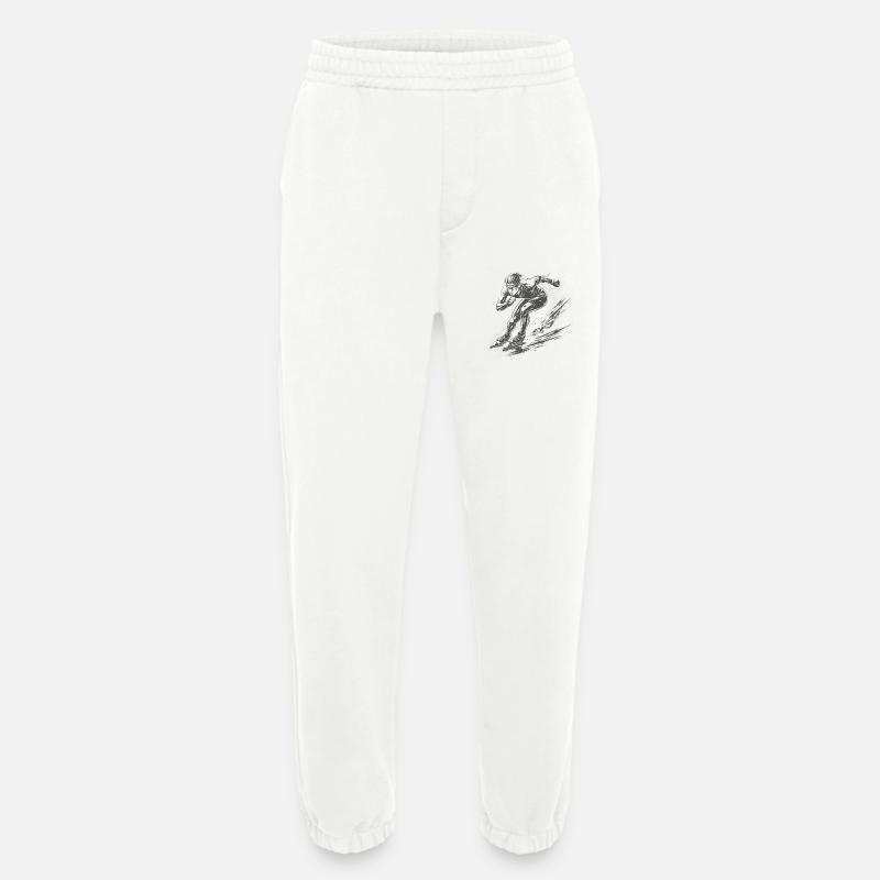 Speed skaters in full dynamics - Heavyweight Jogging Pants - made by SPREAD  - OFF WHITE