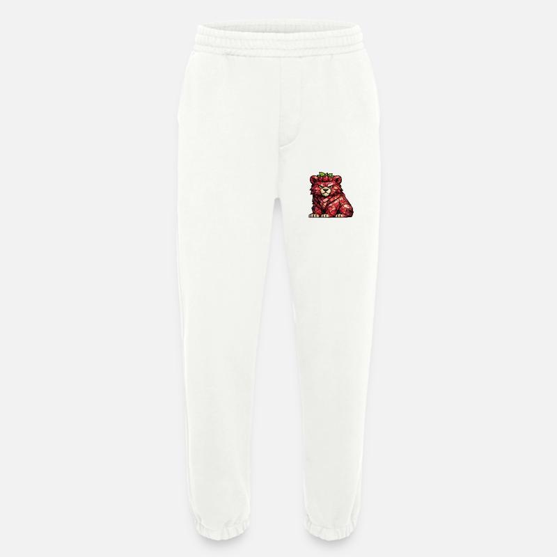 Raspberry Bear Cubism Version - Heavyweight Jogging Pants - made by SPREAD  - OFF WHITE
