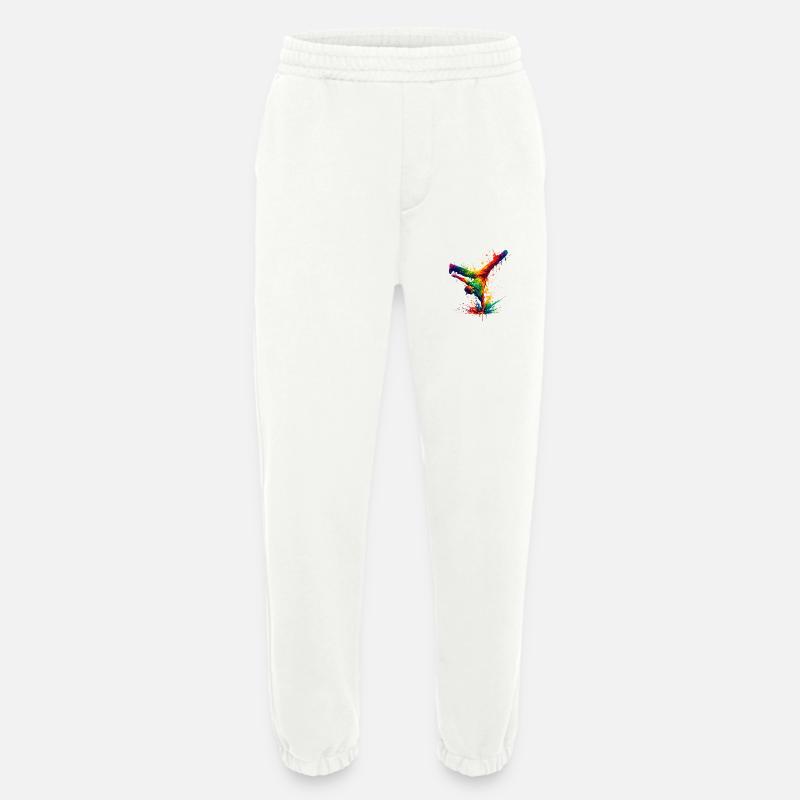 Hand Splashed Rainbow Dance - Heavyweight Jogging Pants - made by SPREAD  - OFF WHITE