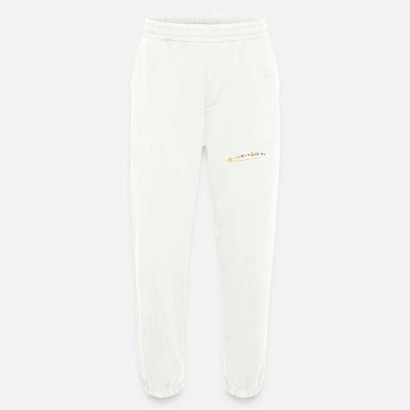 Solar System - Heavyweight Jogging Pants - made by SPREAD  - OFF WHITE