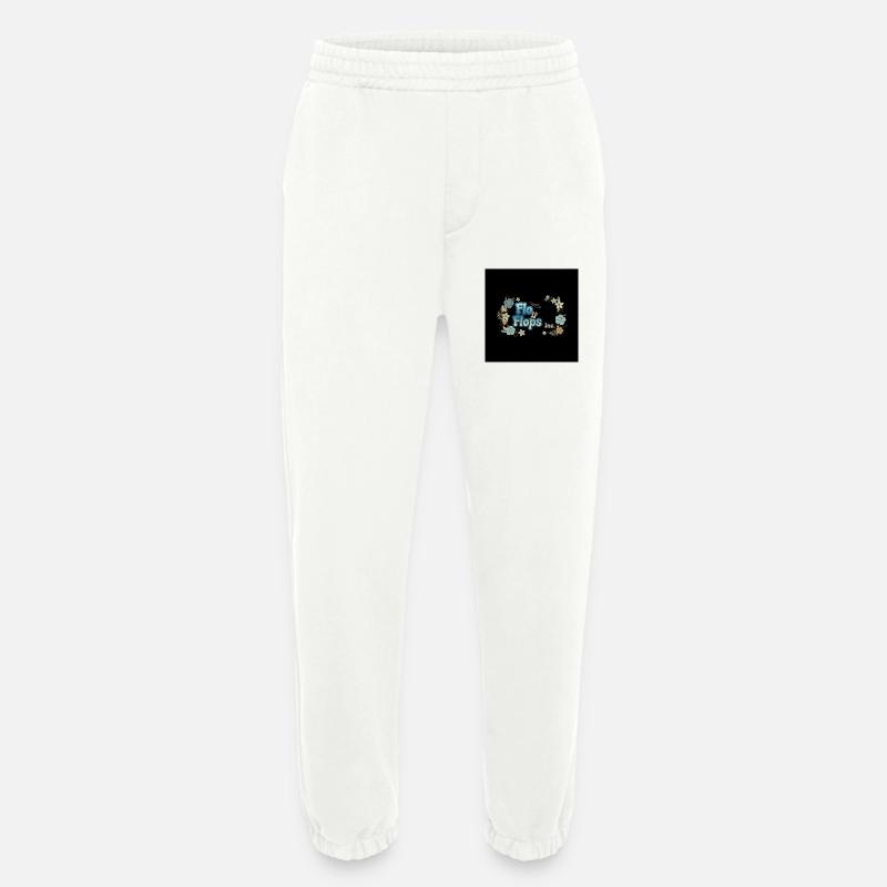 Flo Flops Floral Logo - Heavyweight Jogging Pants - made by SPREAD  - OFF WHITE
