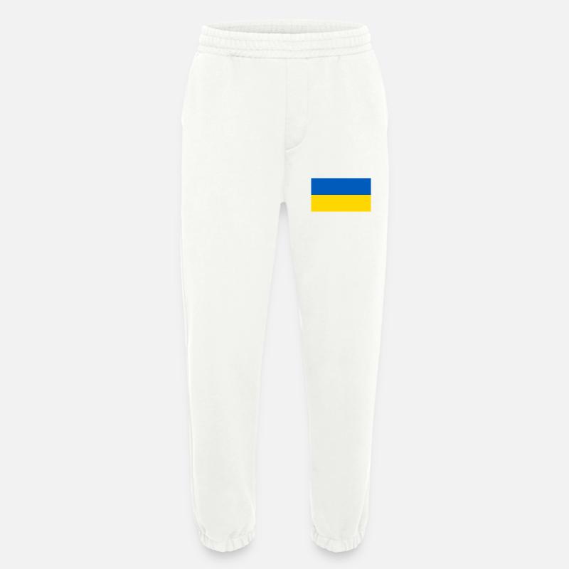 Ukraine Flag BlueYellow Harmony - Heavyweight Jogging Pants - made by SPREAD  - OFF WHITE