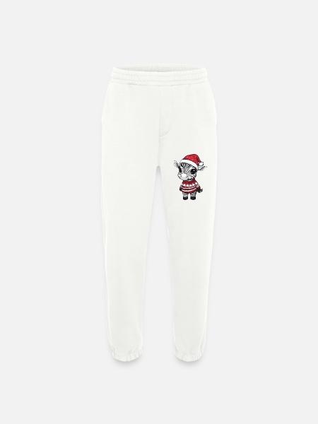 Zebra Christmas Comic - Heavyweight Jogging Pants - made by SPREAD  - OFF WHITE