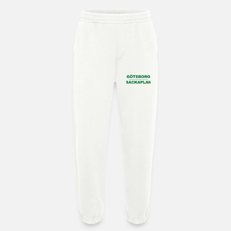 Göteborg Backaplan – Design vert-noir - Pantalon de jogging bio épais fabriqué en UE - OFF WHITE