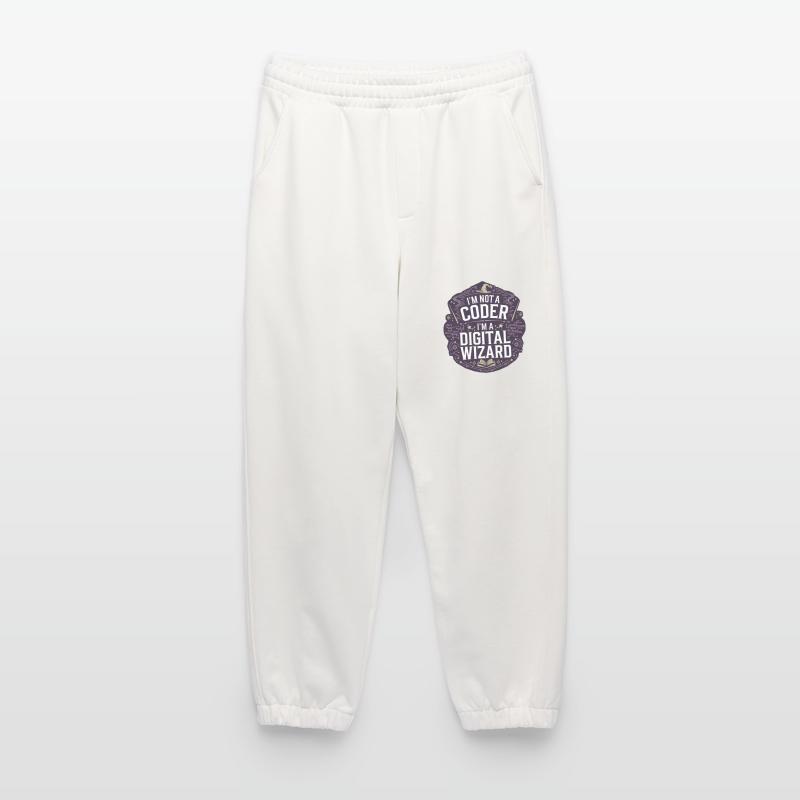 Je ne suis pas un codeur, je suis un programmeur assistant numérique Pantalon de jogging bio épais fabriqué en UE
