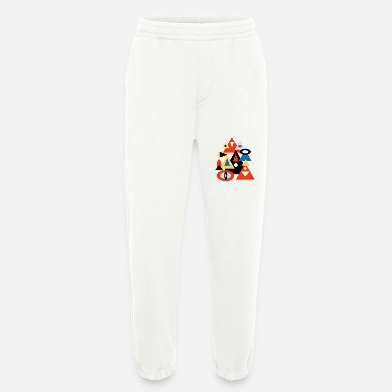 Geometrisches abstraktes Pyramidendesign - Heavyweight Jogginghose - made by SPREAD  - OFF WHITE