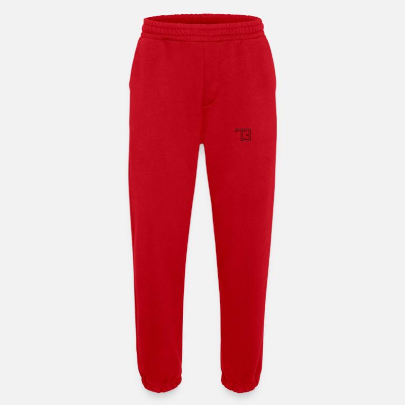 Nummer 73 (Universitätsstil) - Heavyweight Jogginghose - made by SPREAD  - Rot