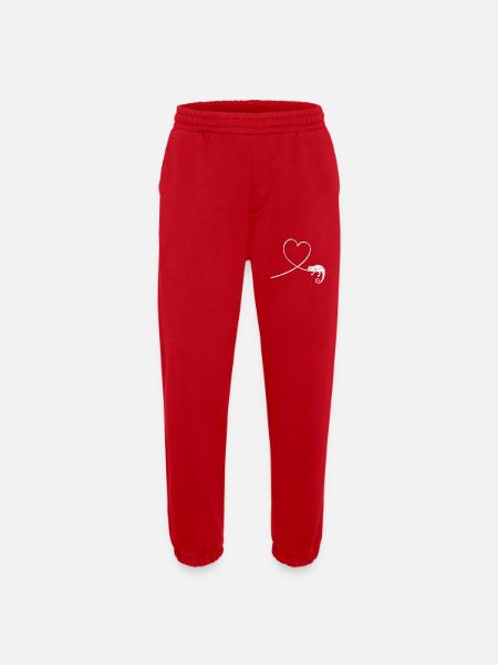 Chameleon Reptile Terrarium Pet Gift - Heavyweight Jogging Pants - made by SPREAD  - red