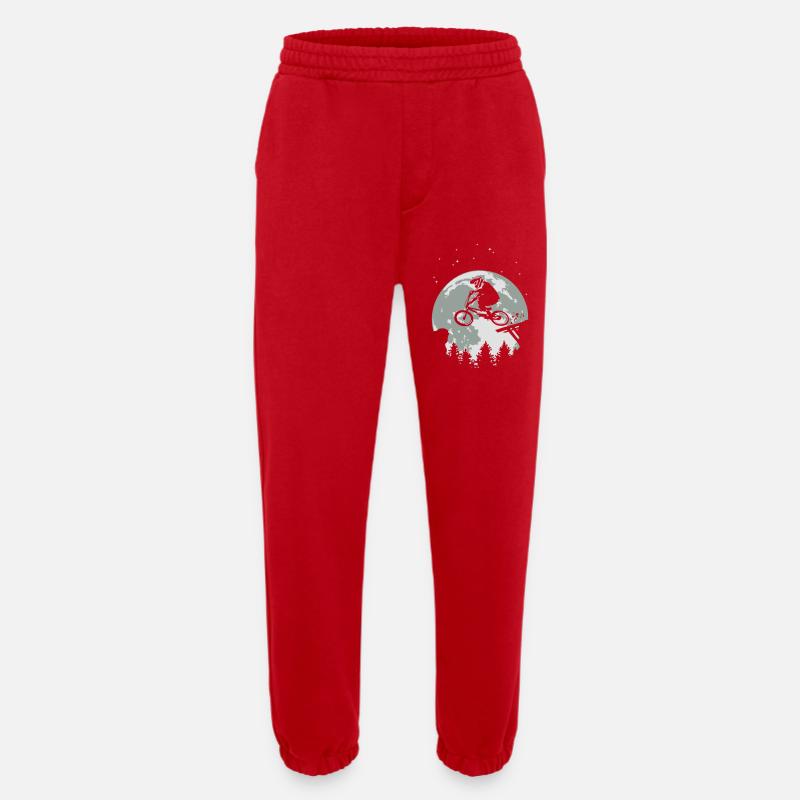 Full moon and BMX flex - Heavyweight Jogging Pants - made by SPREAD - red