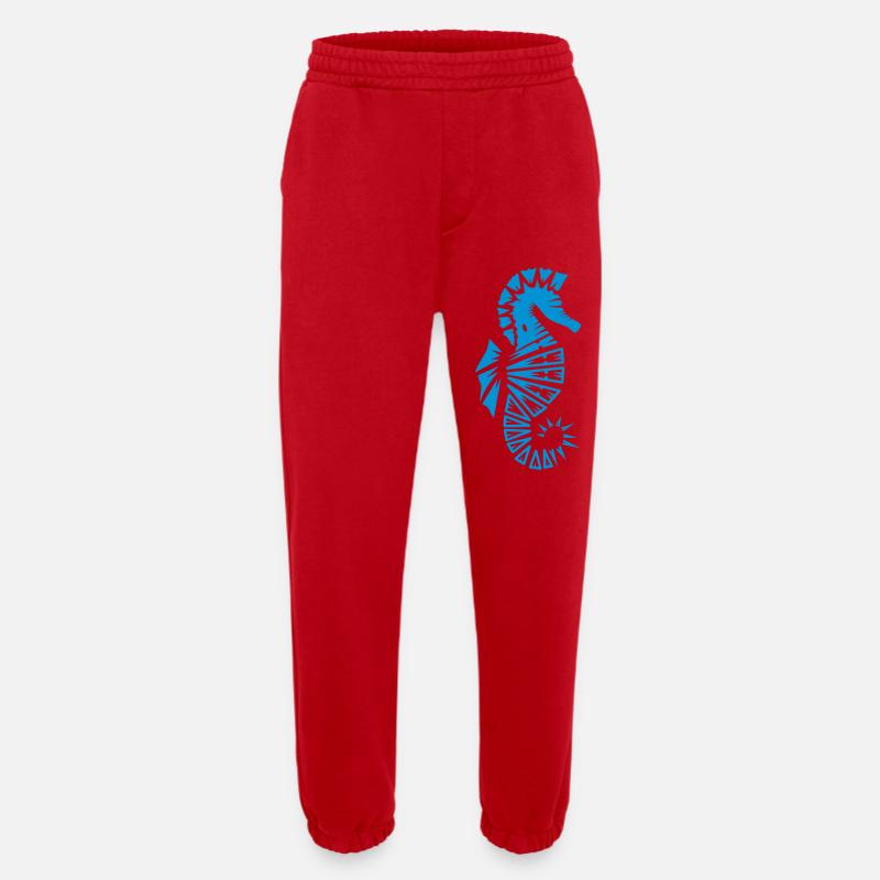 Seepferdchen stilisiert - Heavyweight Jogginghose - made by SPREAD  - Rot