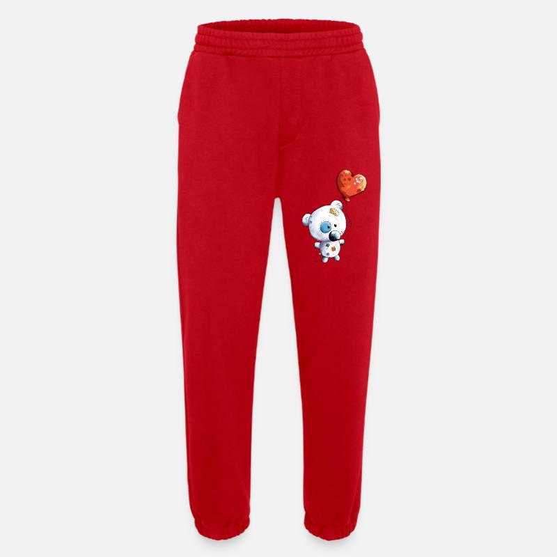 Teddy mit Ballon - Heavyweight Jogginghose - made by SPREAD  - Rot