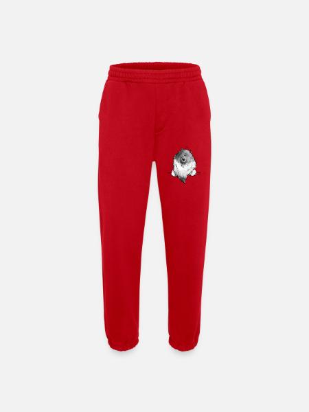 Funny Wolfsspitz I Comic Dog Gift - Heavyweight Jogging Pants - made by SPREAD  - red