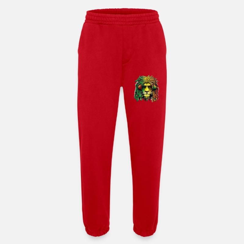 Lion Rasta - Heavyweight Jogginghose - made by SPREAD  - Rot
