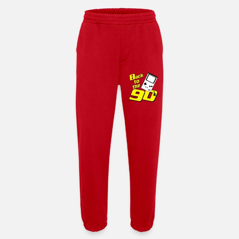 90s Party , Theme Party , 90s Retro Game (25) - Heavyweight Jogging Pants - made by SPREAD  - red