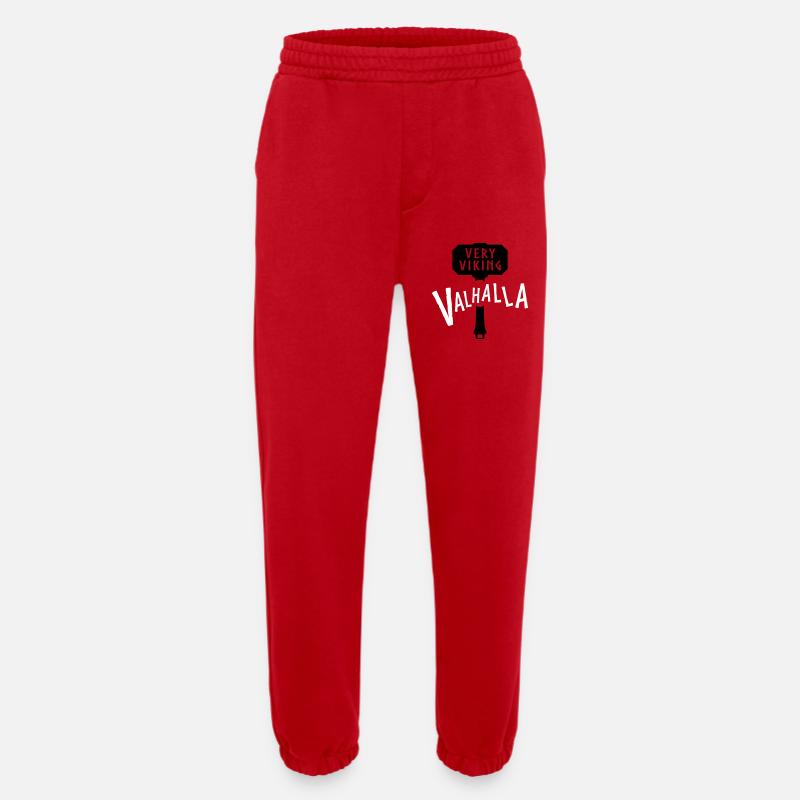 Walhalla Nordisches Krieger-Emblem - Heavyweight Jogginghose - made by SPREAD  - Rot