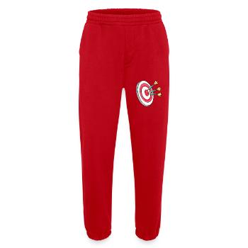 Dartscheibe Dart Darts - Heavyweight Jogginghose - made by SPREAD  - Rot - Vorne