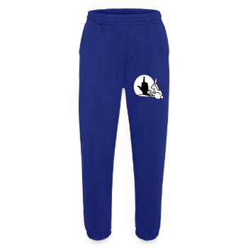 Rabbit Shadow Hand FUCK OFF Middle Finger Rabbit - Heavyweight Jogging Pants - made by SPREAD  - Iconic Blue - Front
