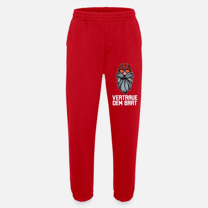 Humorvoll Bart Ziegenbart Statement Bartfrisur - Heavyweight Jogginghose - made by SPREAD  - Rot