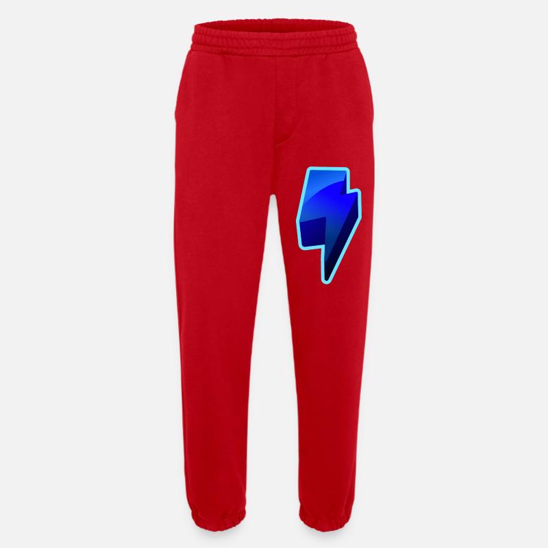 NeonBlitz Lightning Graphic Blue - Heavyweight Jogging Pants - made by SPREAD  - red