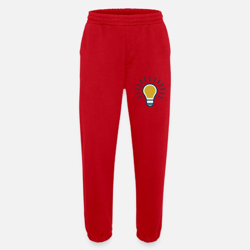 Idee Glühbirne (Vectorgraphic) - Heavyweight Jogginghose - made by SPREAD  - Rot