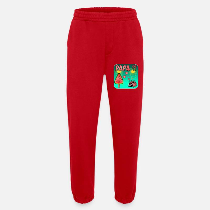 Wassermelonen Eiscreme - PAPA MARIENKÄFER - Heavyweight Jogginghose - made by SPREAD  - Rot