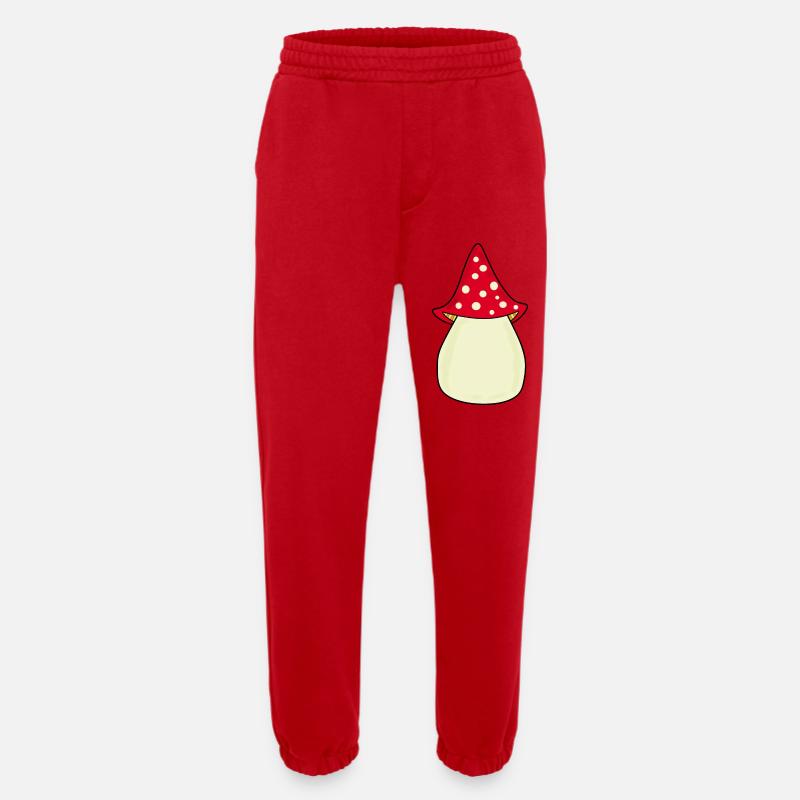 Mushroom Toadstool Pattern Personalizable Gift - Heavyweight Jogging Pants - made by SPREAD  - red