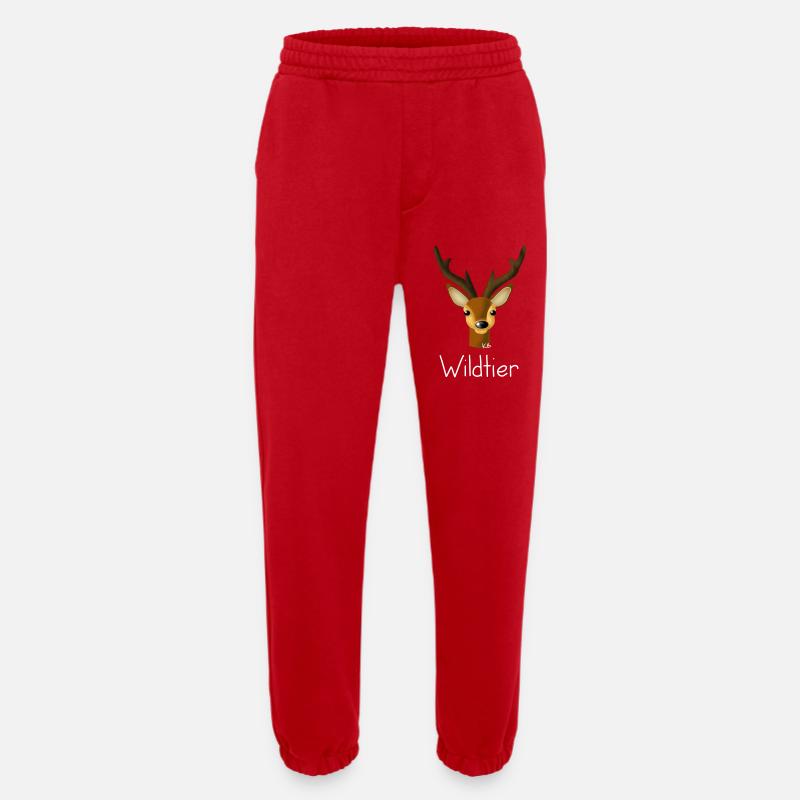 Wildtier - Heavyweight Jogginghose - made by SPREAD  - Rot
