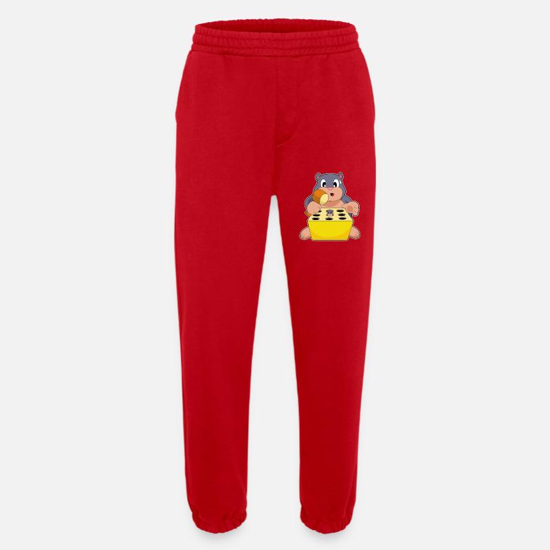 Mole Game - Heavyweight Jogging Pants - made by SPREAD - red