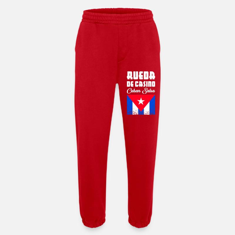 Rueda de Casino - Cuban Salsa - Heavyweight Jogging Pants - made by SPREAD - red