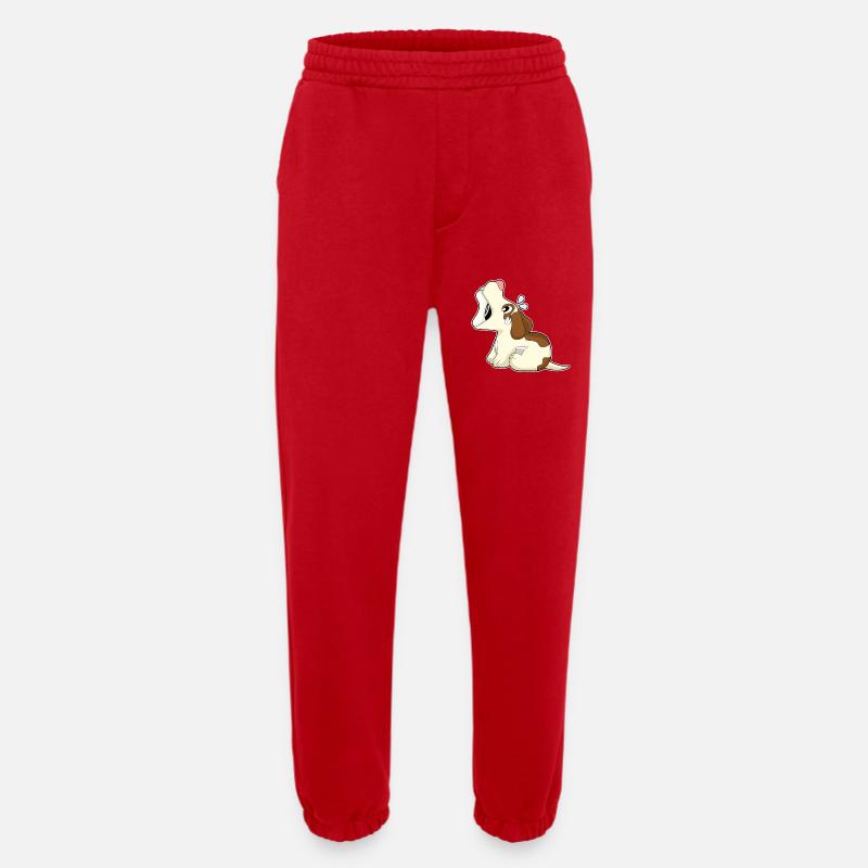 Hund Knochen - Heavyweight Jogginghose - made by SPREAD  - Rot