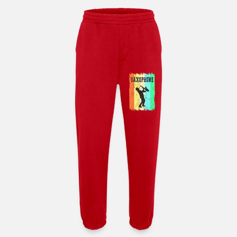 Saxophone Design - Heavyweight Jogginghose - made by SPREAD  - Rot