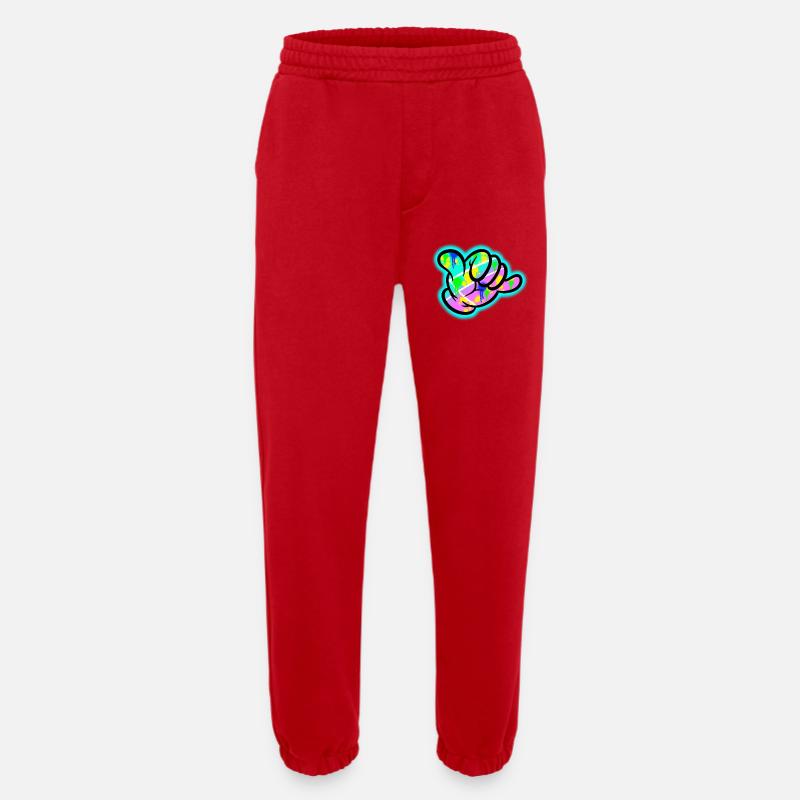 Shaka Graffiti Colour Explosion - Heavyweight Jogging Pants - made by SPREAD  - red