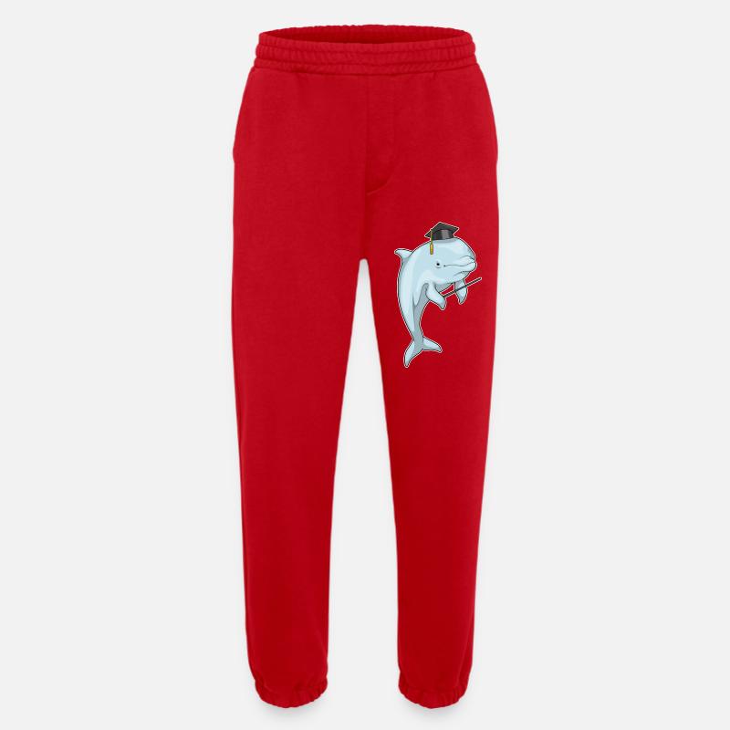 Cylindre du professeur Delfin - Pantalon de jogging bio épais fabriqué en UE - rouge