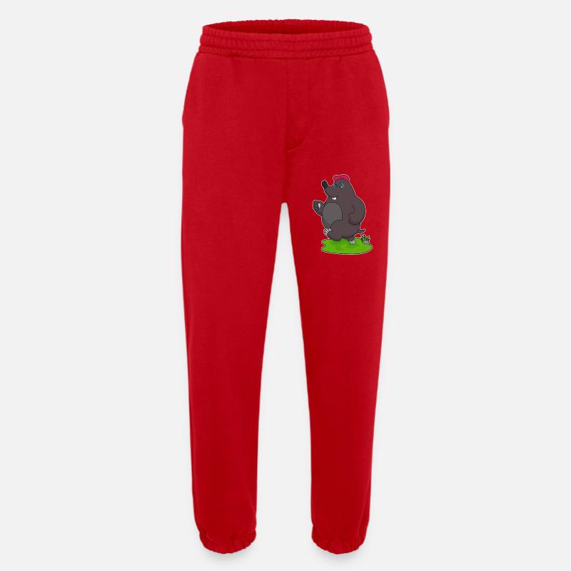 Mole Jogger Jogging - Pantalon de jogging bio épais fabriqué en UE - rouge