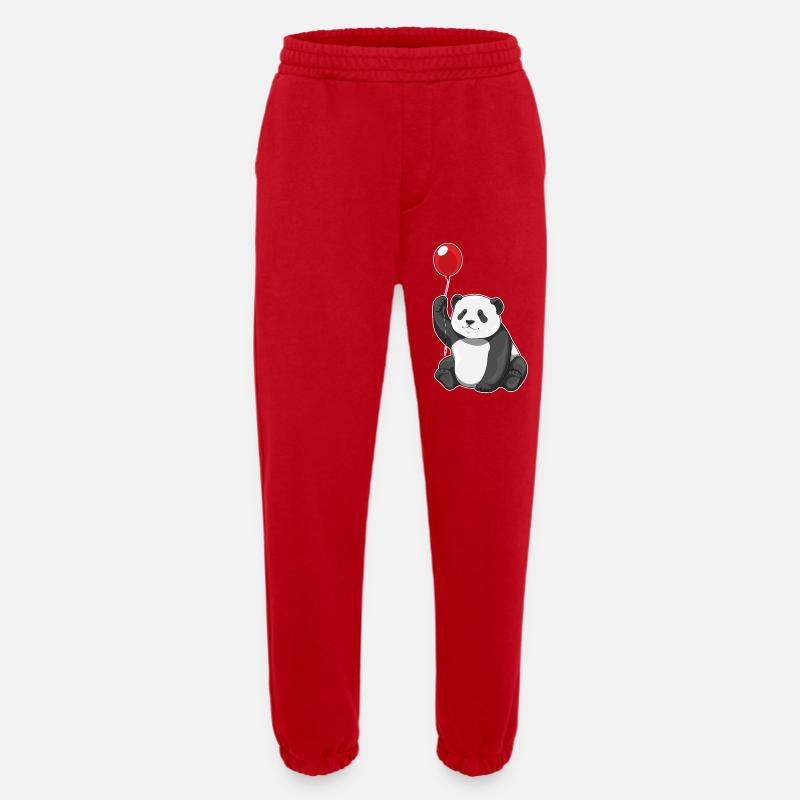 Panda Luftballon - Heavyweight Jogginghose - made by SPREAD - Rot