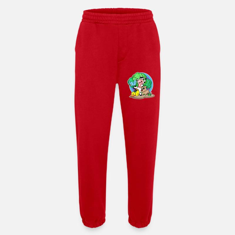 Cute animals - Heavyweight Jogging Pants - made by SPREAD  - red