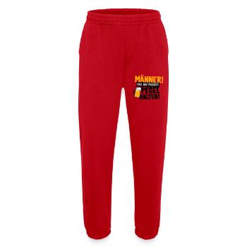 Männer Pegel halten - Heavyweight Jogginghose - made by SPREAD  - Rot - Vorne
