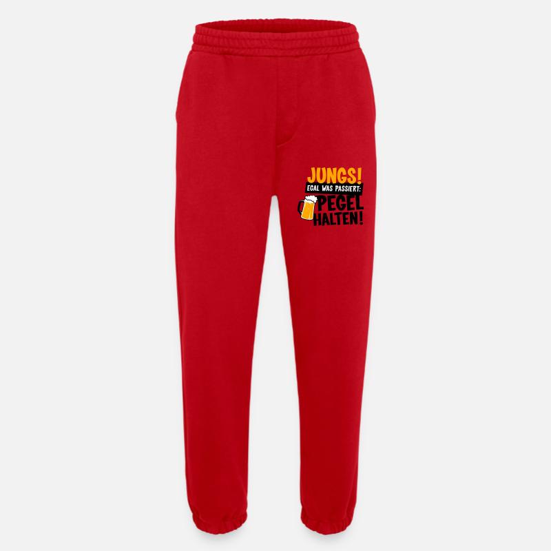 Jungs Pegel halten Party - Heavyweight Jogginghose - made by SPREAD - Rot