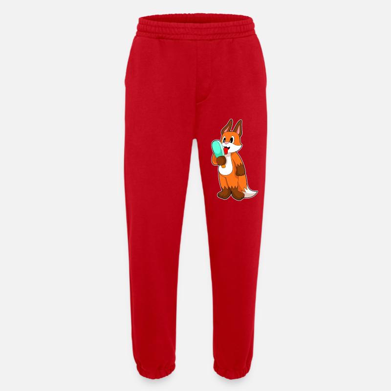 Fox popsicles - Heavyweight Jogging Pants - made by SPREAD - red