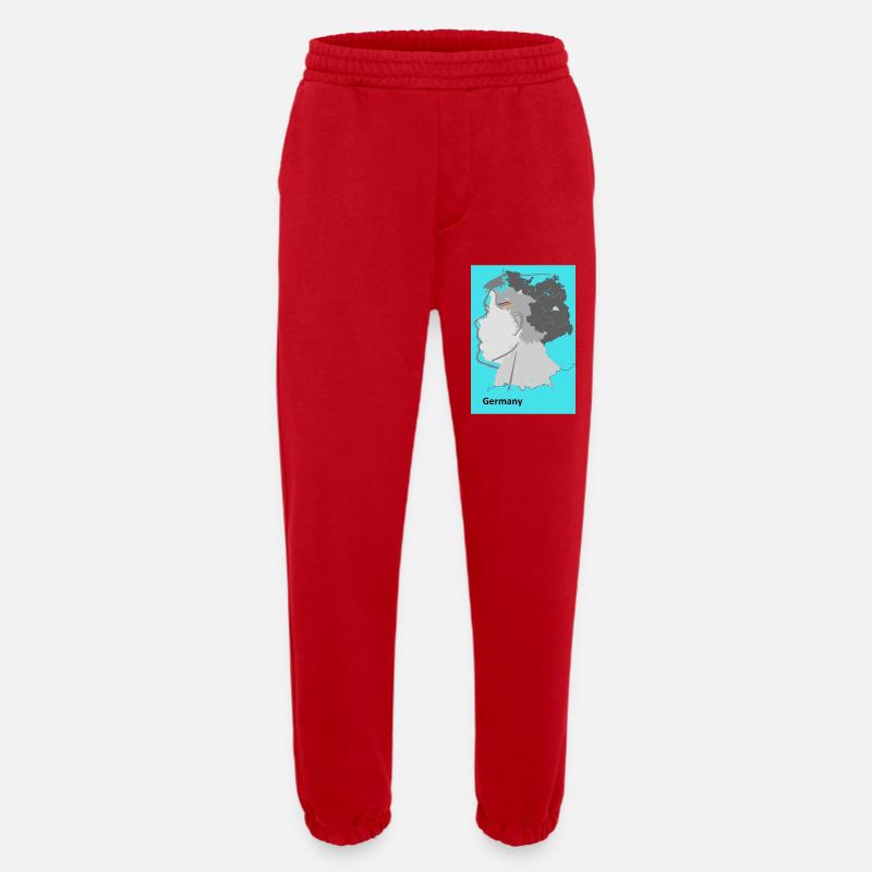 Germany Gradient Map - Heavyweight Jogging Pants - made by SPREAD  - red