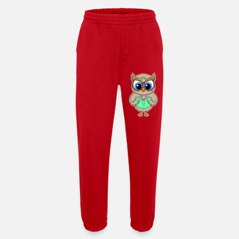 Reading Book Books Reader Gift - Heavyweight Jogging Pants - made by SPREAD  - red